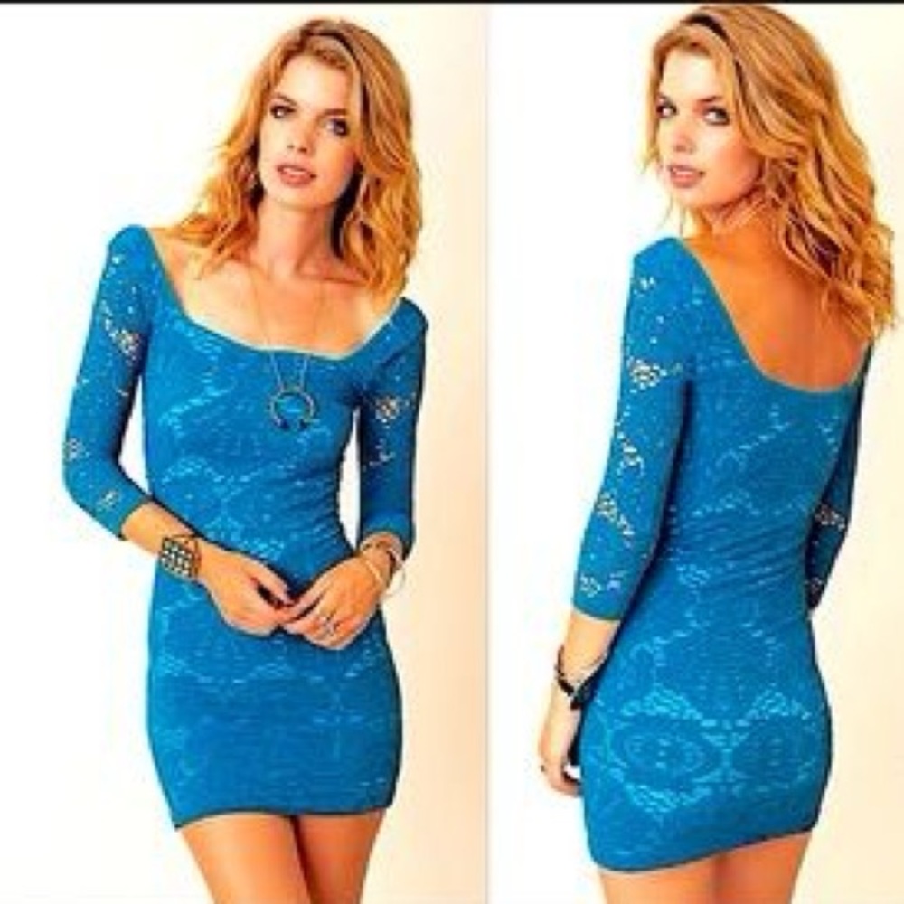 NWOT- FREE PEOPLE BODYCON DRESS MEDALLION